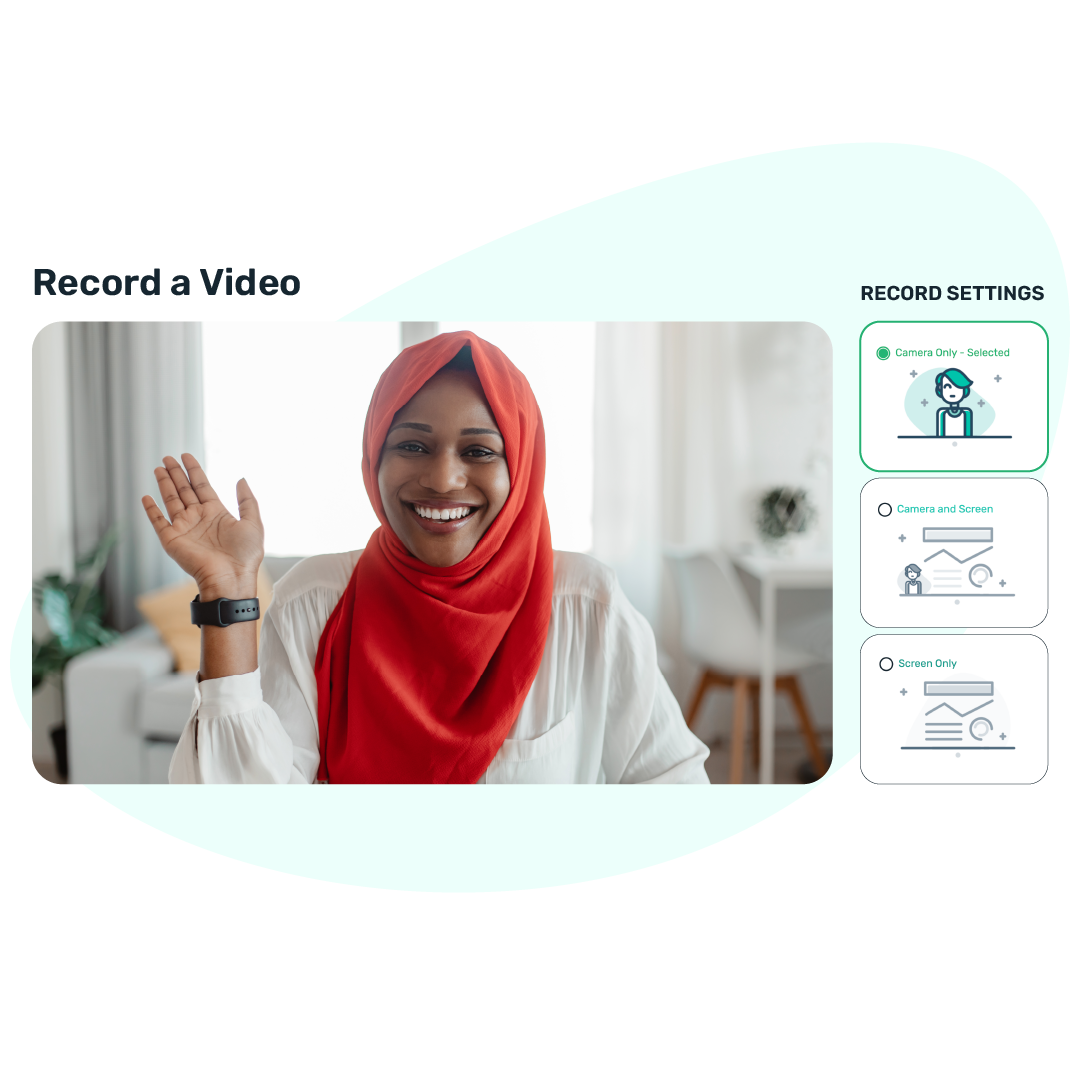 Woman using oneday screen recorder to send a personalized video Woman using oneday screen recorder to send a personalized video