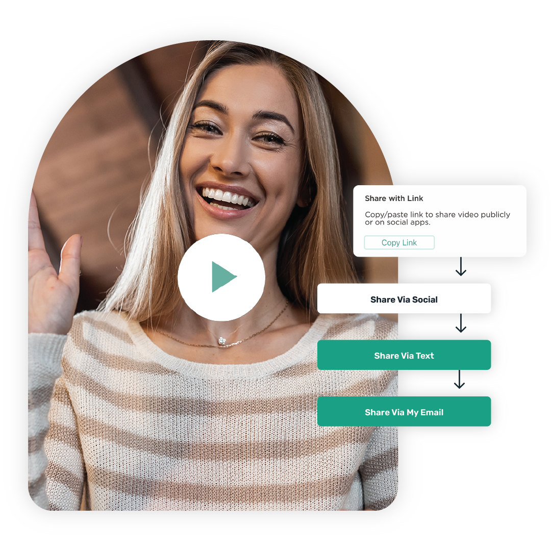 Woman recording video on OneDay mobile application for interview process Woman recording video on OneDay mobile application for interview process